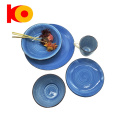 2020 Creative 20pcs Keramik Hand bemalt himmelblau glasierte Steinzeug -Abendessen Sets